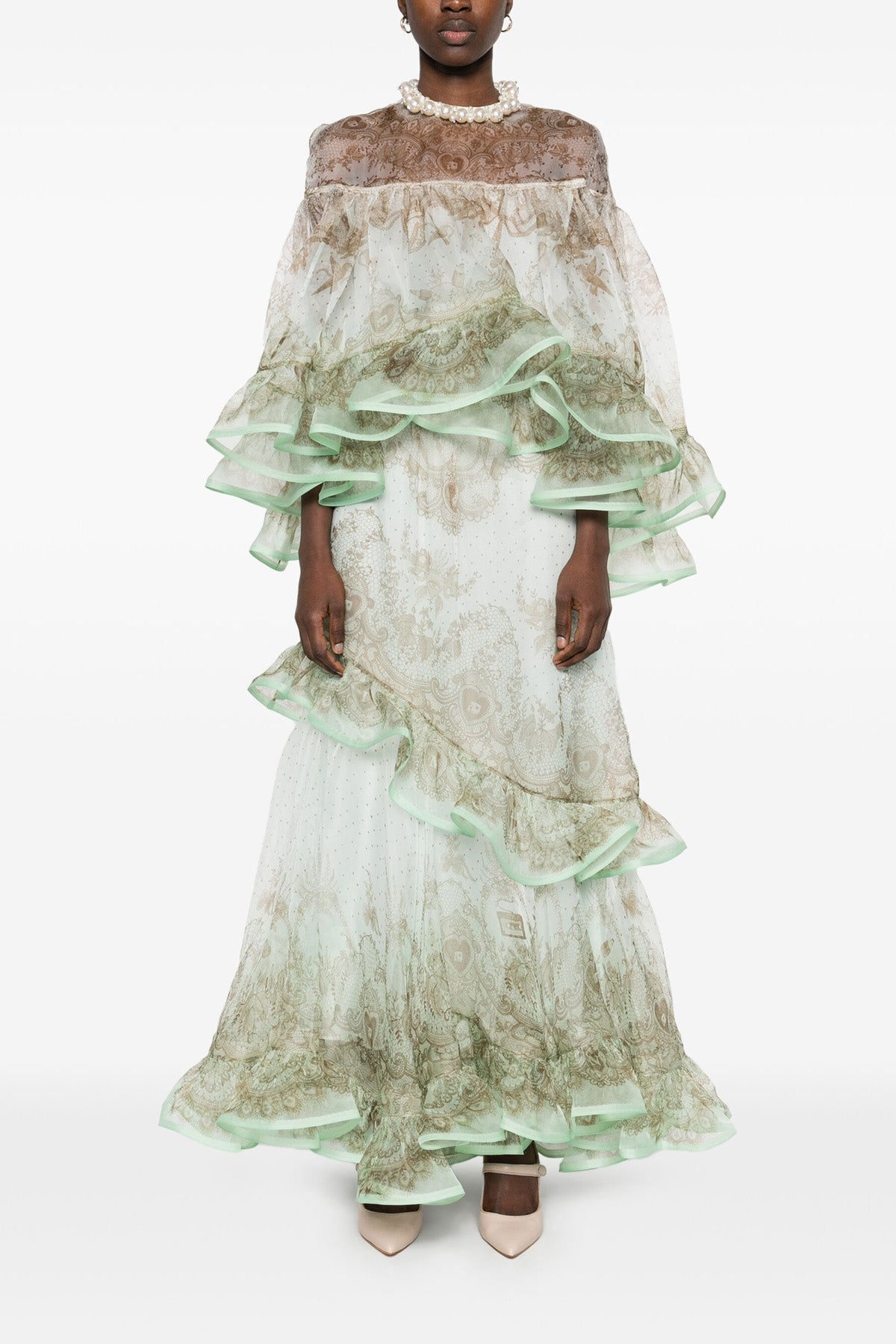 'Crush Flutter Maxi' スカート