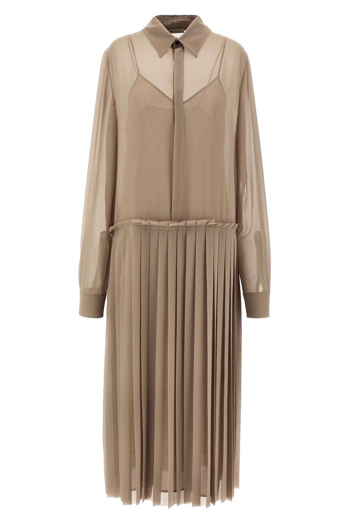 'Pleated Midi' ドレス