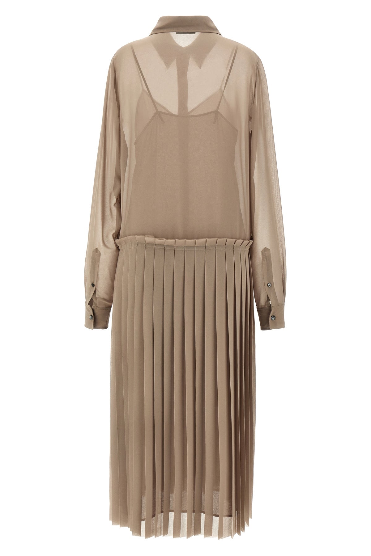 'Pleated Midi' ドレス