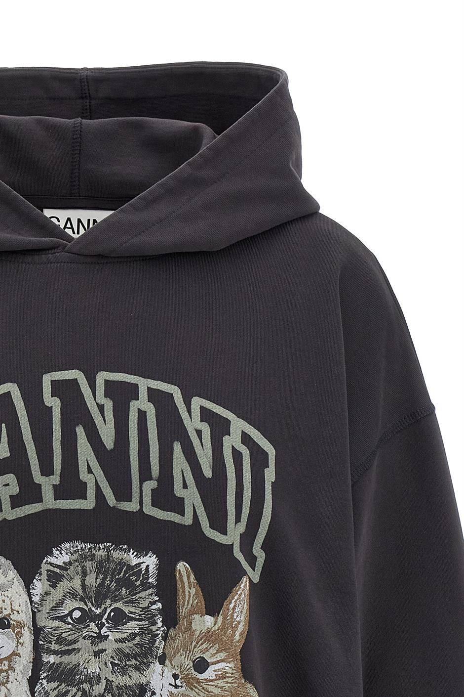 'Grey Animal Print' フーディー