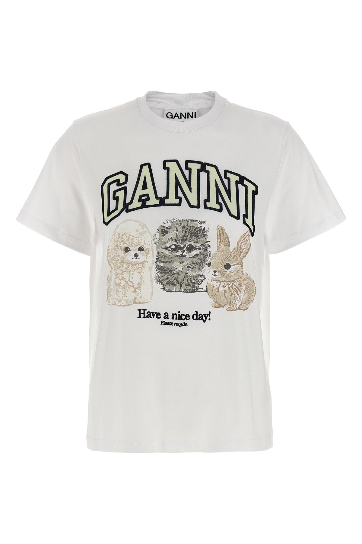 'White Animal Print' Tシャツ