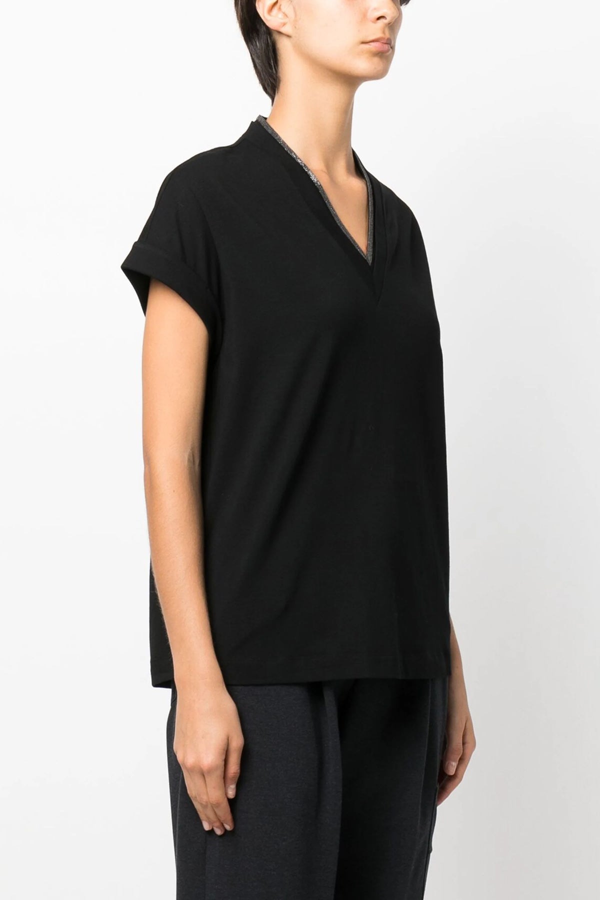 ブルネロクチネリxsシルクコットTシャツ BRUNELLO CUCINELLI】ブルネロクチネリ『半袖Tシャツ sizeXS