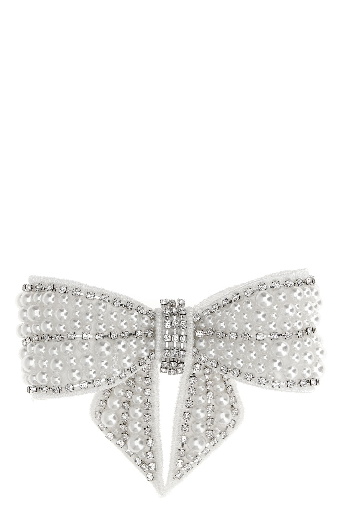 'Pearl Crystal Bow' クリップ
