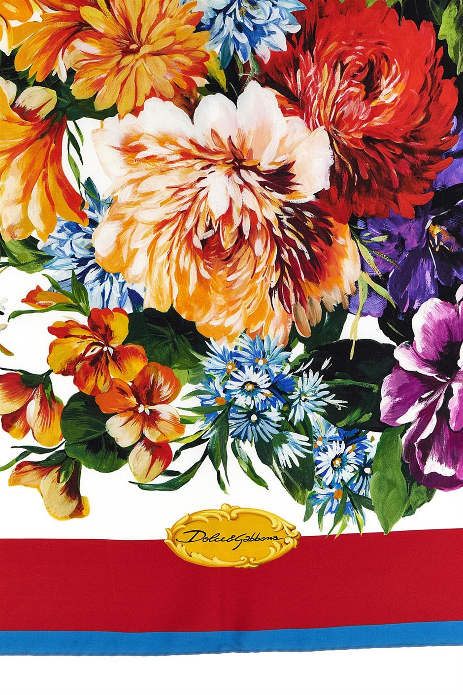 DOLCE & GABBANA フローラルプリントスカーフ Dolce & Gabbana フローラルプリント スカーフ | ブラック