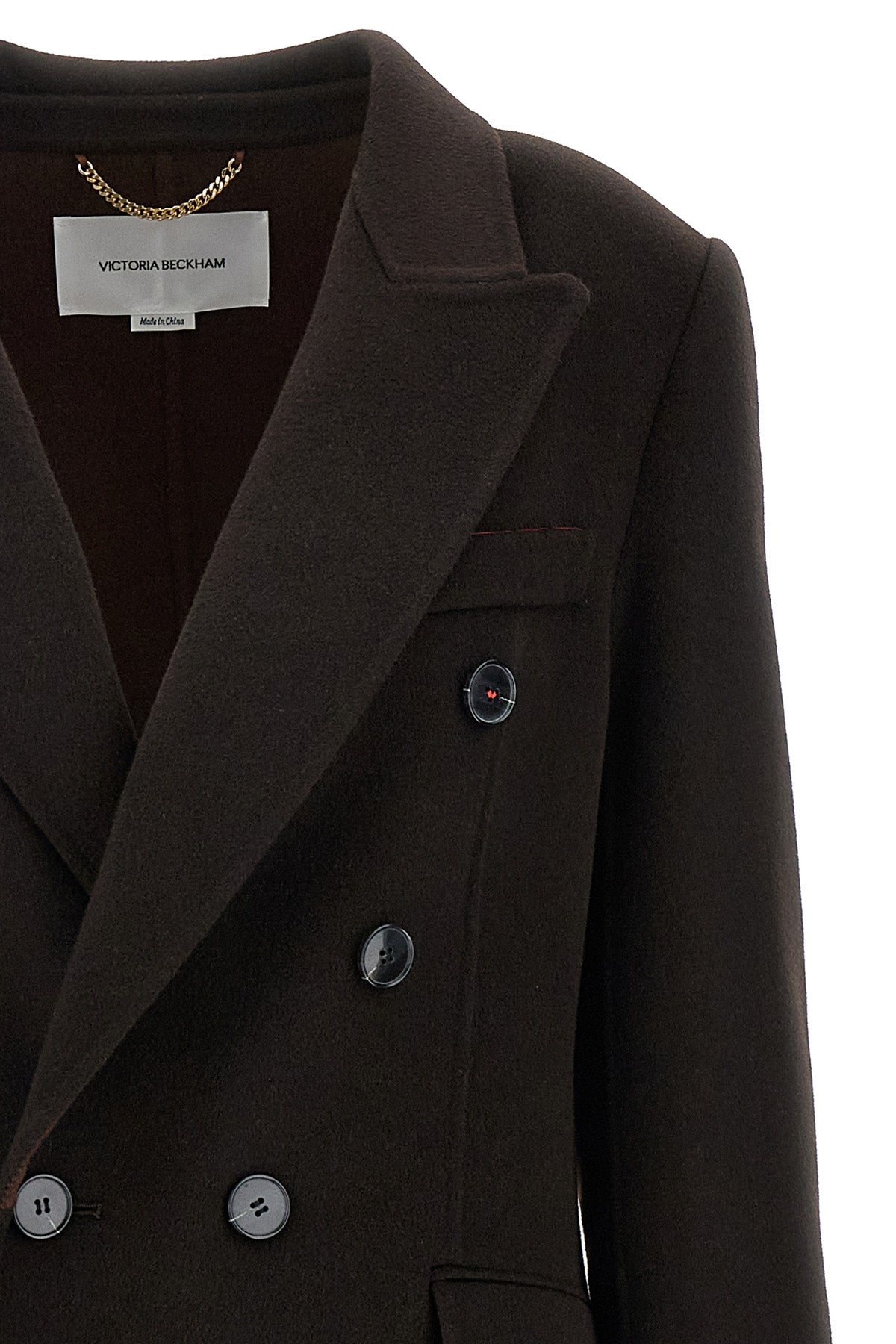 コート Victoria Beckham 'Double Faced' coat Victoria Beckham Double Faced Overcoat - Dark Chocolate