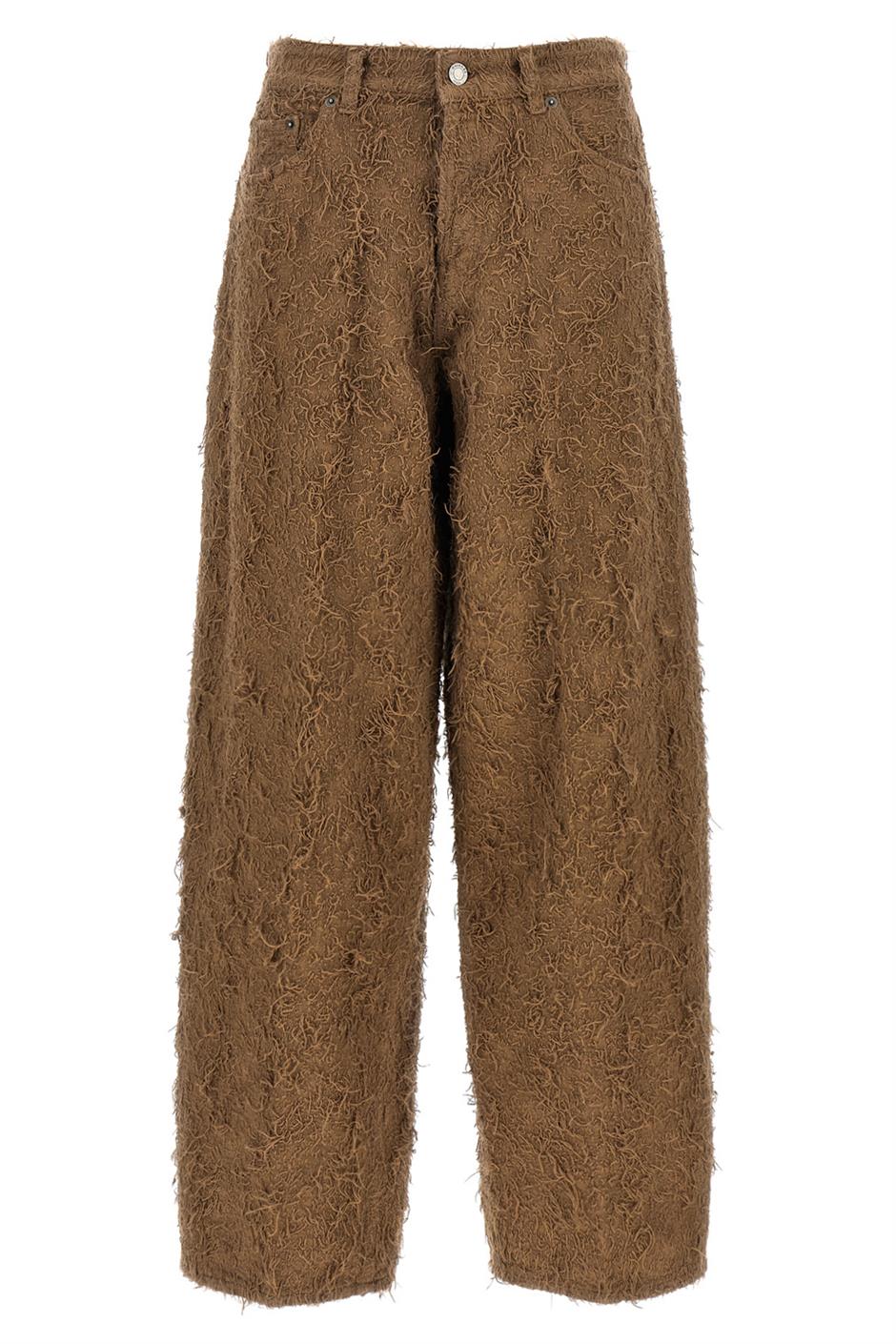 デニム・ジーパン HAIKURE 'Becky fur denim' jeans (HEW03350GF168PX T0336) Haikure Becky Fur Denim Bermuda And Short Beige | Wanan Luxury