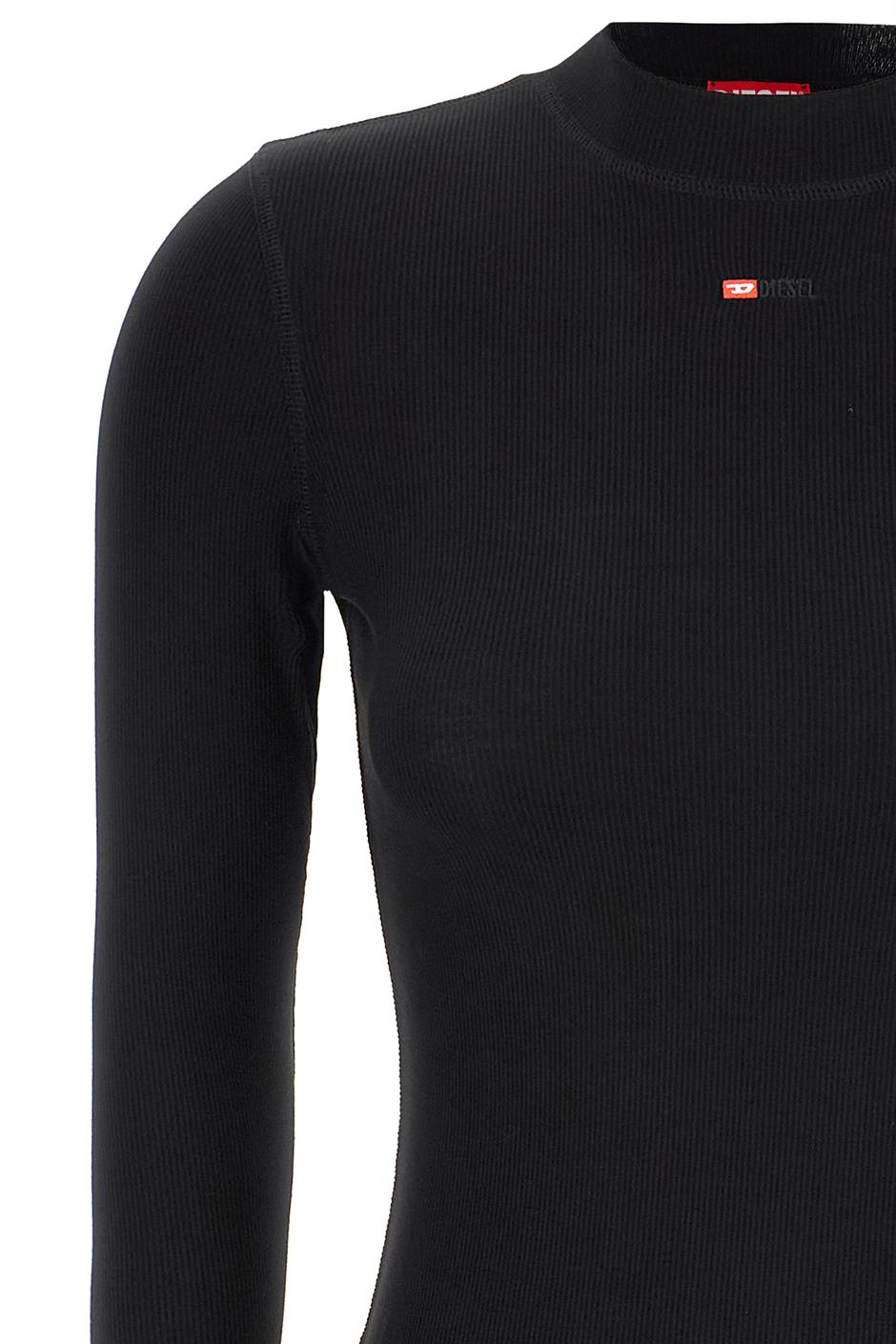 DIESEL>>D-Mokky-Ls-Microdiv モックネック ミディドレス Diesel D-Mokky-Ls-Microdiv ドレス | ブラック | FARFETCH JP