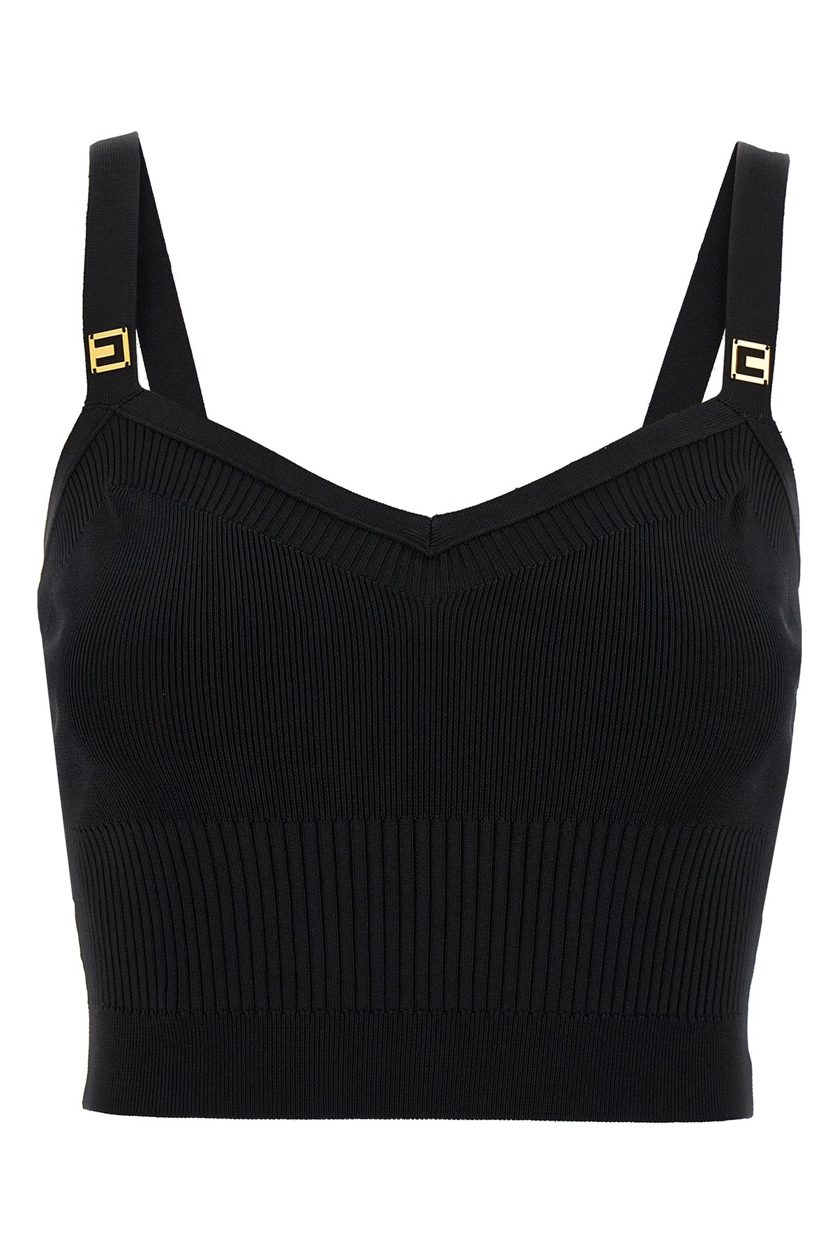 Elisabetta Franchi TU04953E2110 関税送料込 TK46S52E2 Elisabetta Franchi Stretch Viscose Top With All