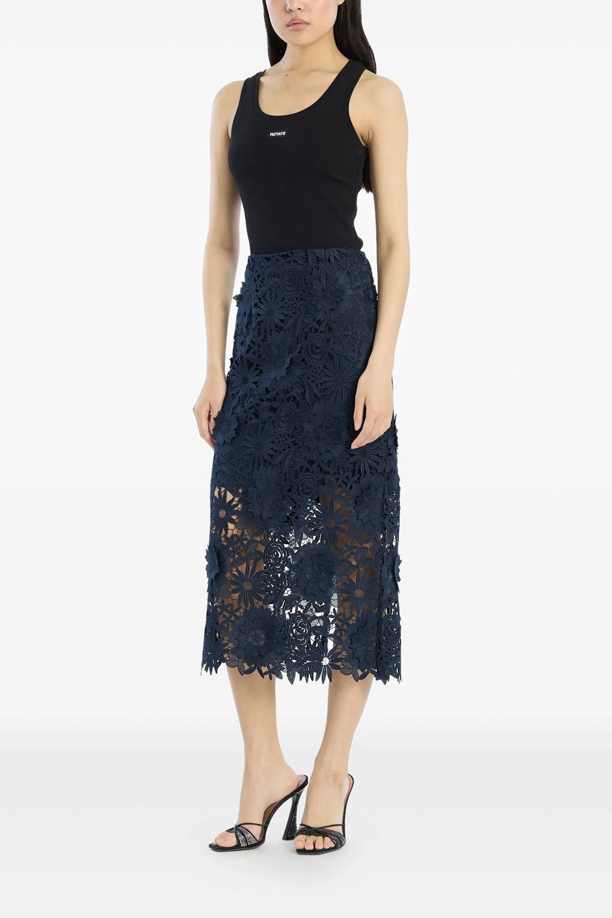 スカート ROTATE FW25 '3D Lace' skirt (1150341725 1725) Rotate/ロテート｜'3D Lace' スカート