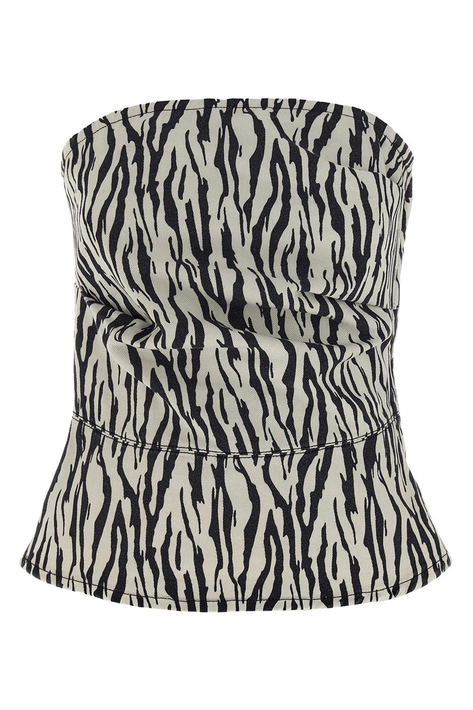 'Printed Denim' トップ