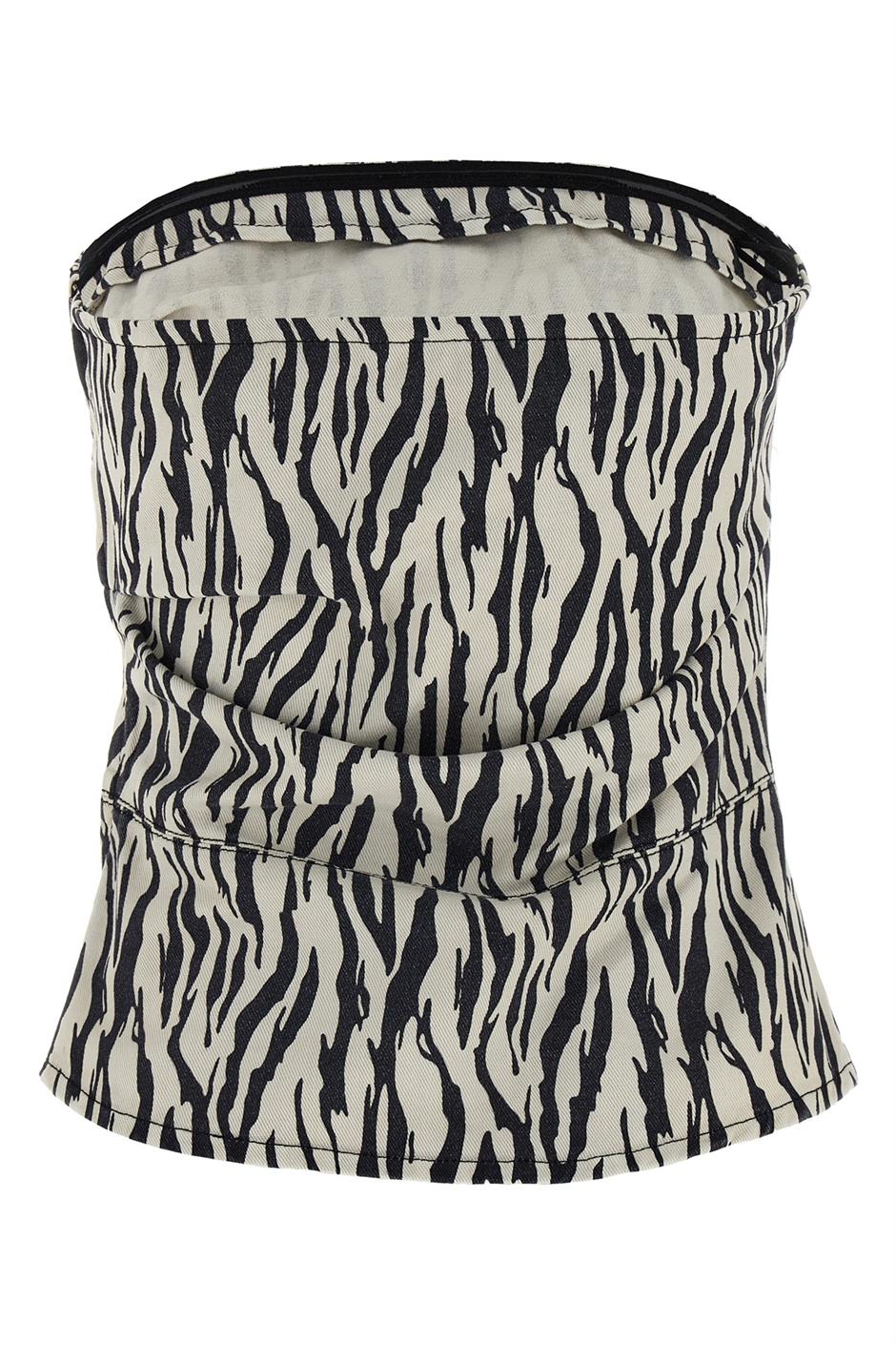 'Printed Denim' トップ