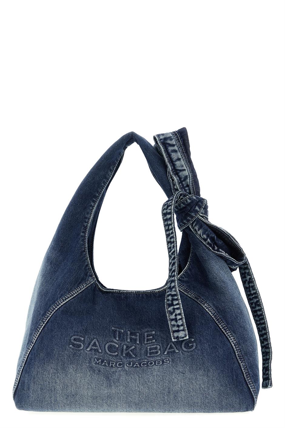 'The Bow Denim Medium Sack'