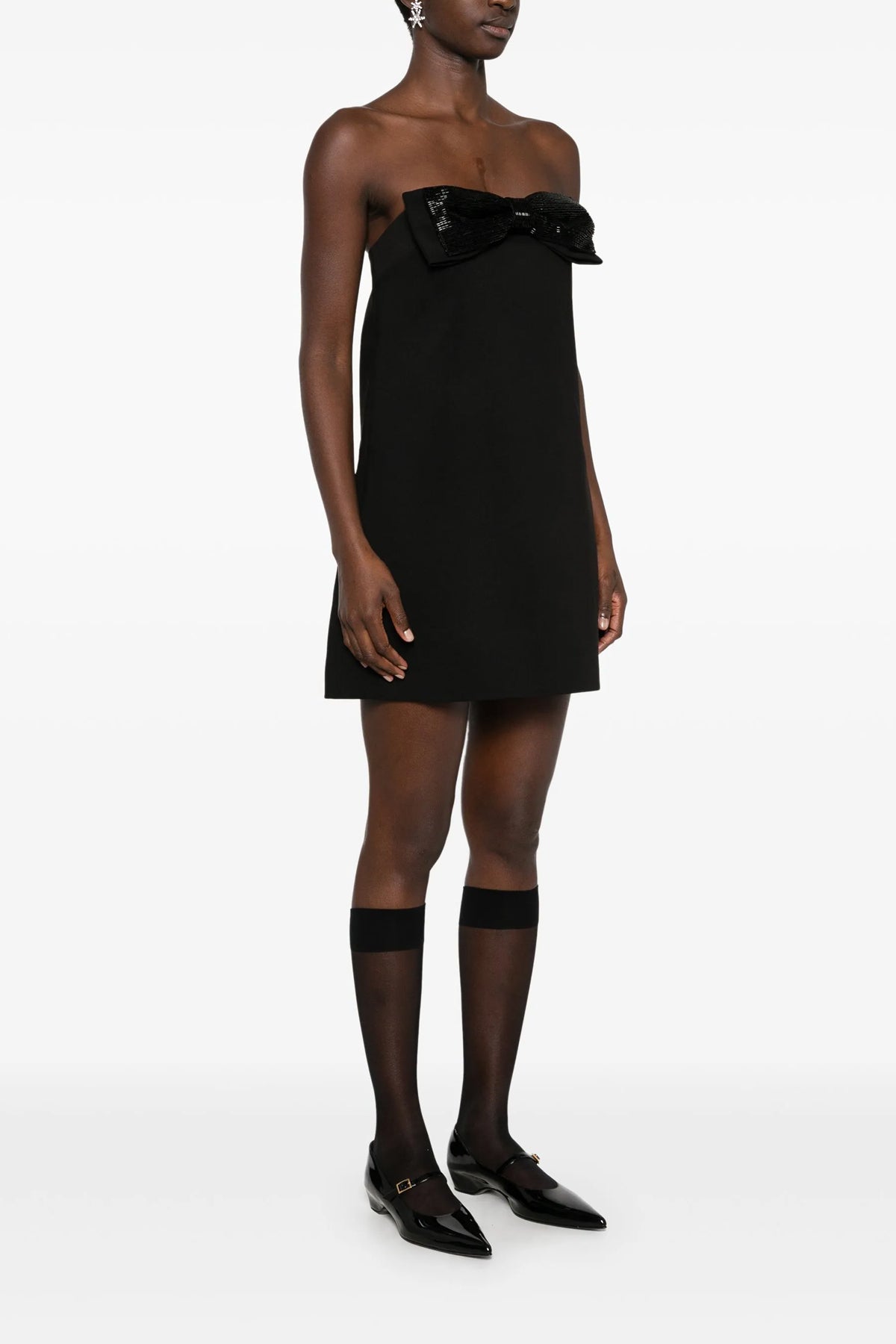 'Black Crepe Bandeau Mini'