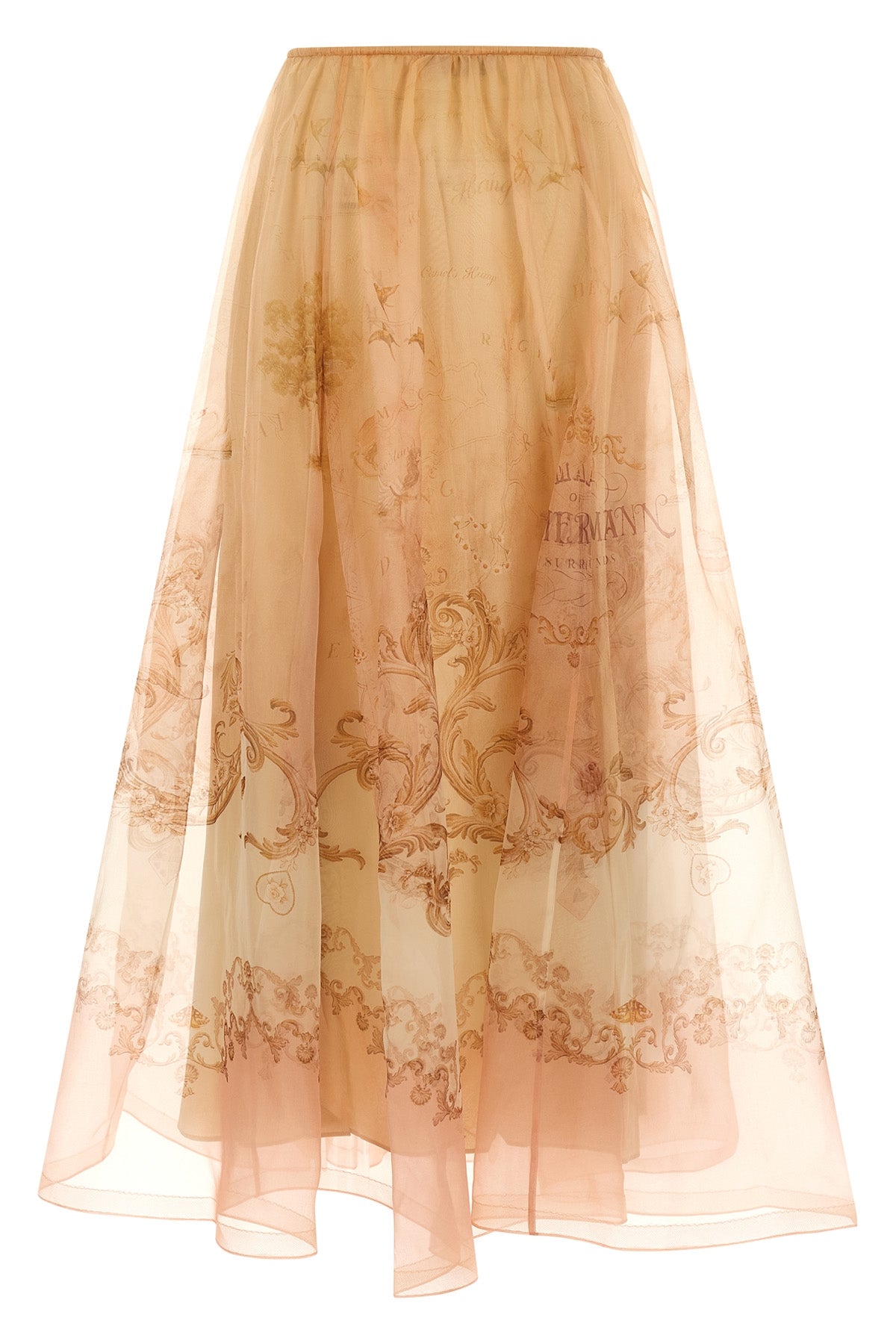 'Hypnotic Organza Maxi' スカート