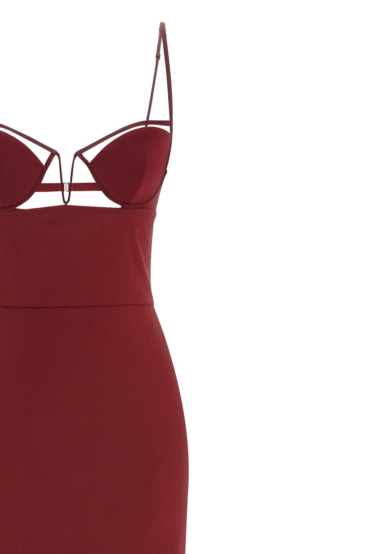 'V-Wire Bra Maxi' ドレス