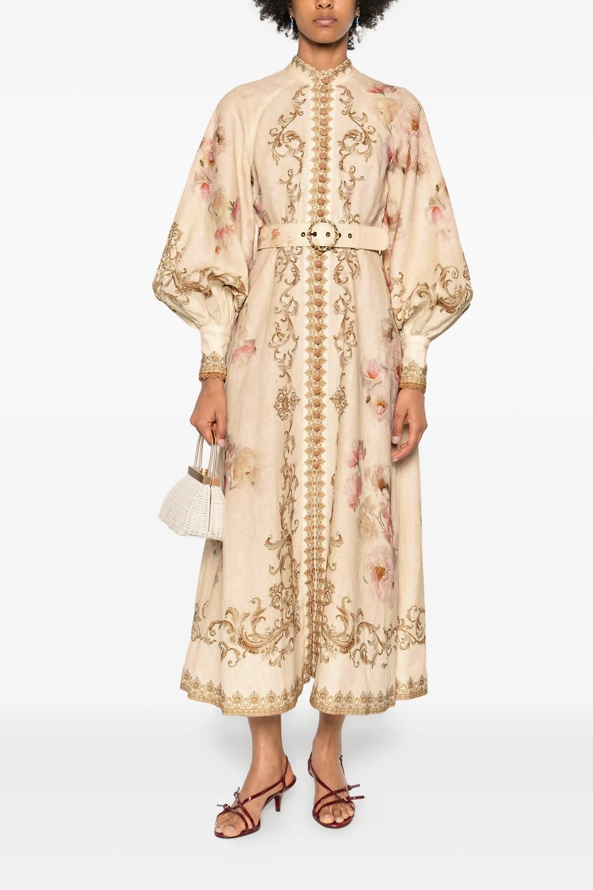 'Hypnotic Buttoned Midi' ドレス