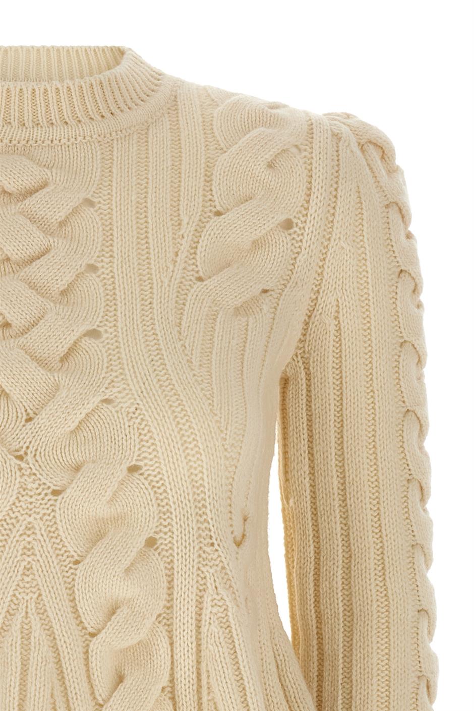 'Peplum Cable' セーター
