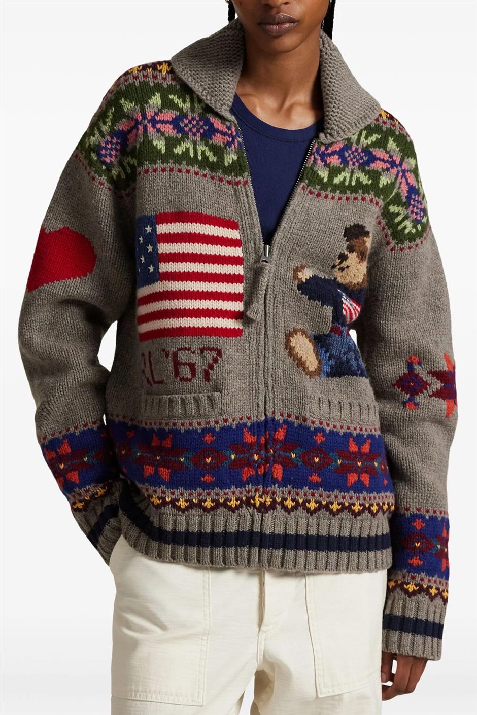ラルフローレン ポロベア カーディガン Polo Bear Cotton V-Neck Cardigan | ラルフ ローレン公式
