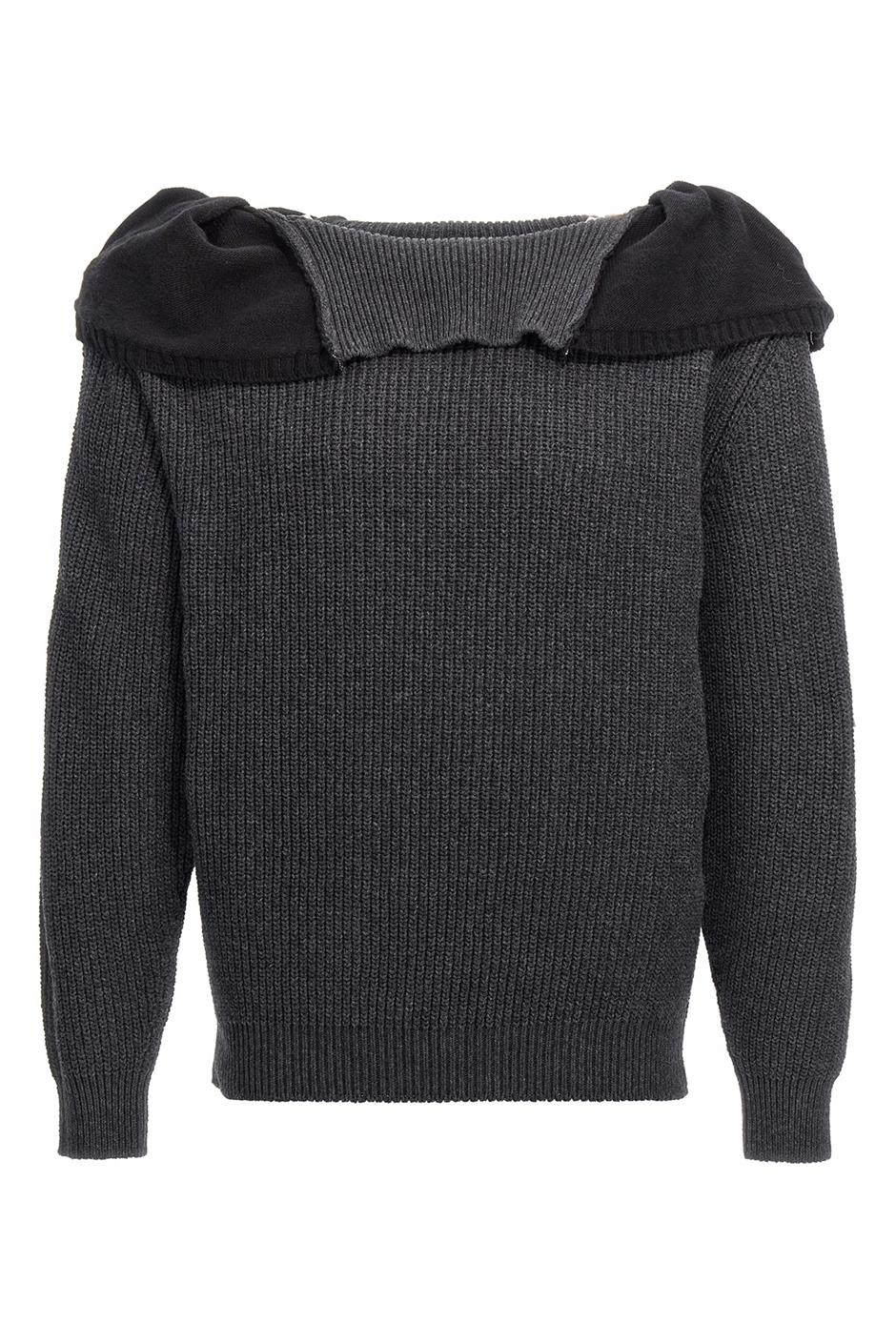 'Zip Insert High Neck' セーター