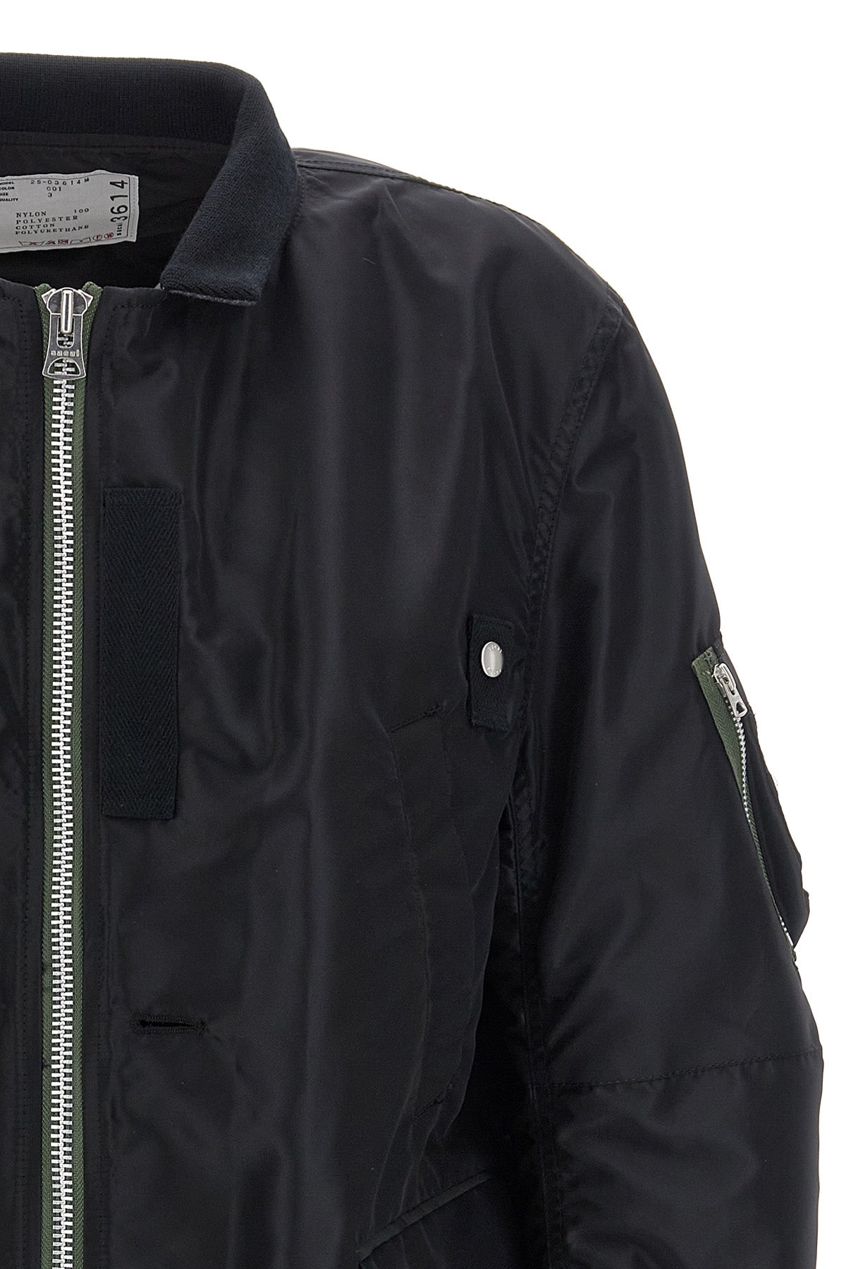 【SACAI】サカイ ナイロン パフ スリーブ ボンバージャケット sacai シャーリング パフスリーブ ナイロン ボンバージャケット