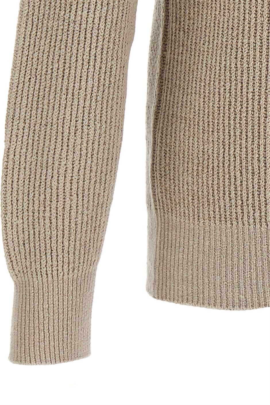 BRUNELLO CUCINELLI - ブルネロクチネリ モニーレ付 ニット カーディガン 長袖 茶 L IBO57 ブルネロ クチネリのカーディガン】カシミアに抱擁される喜び