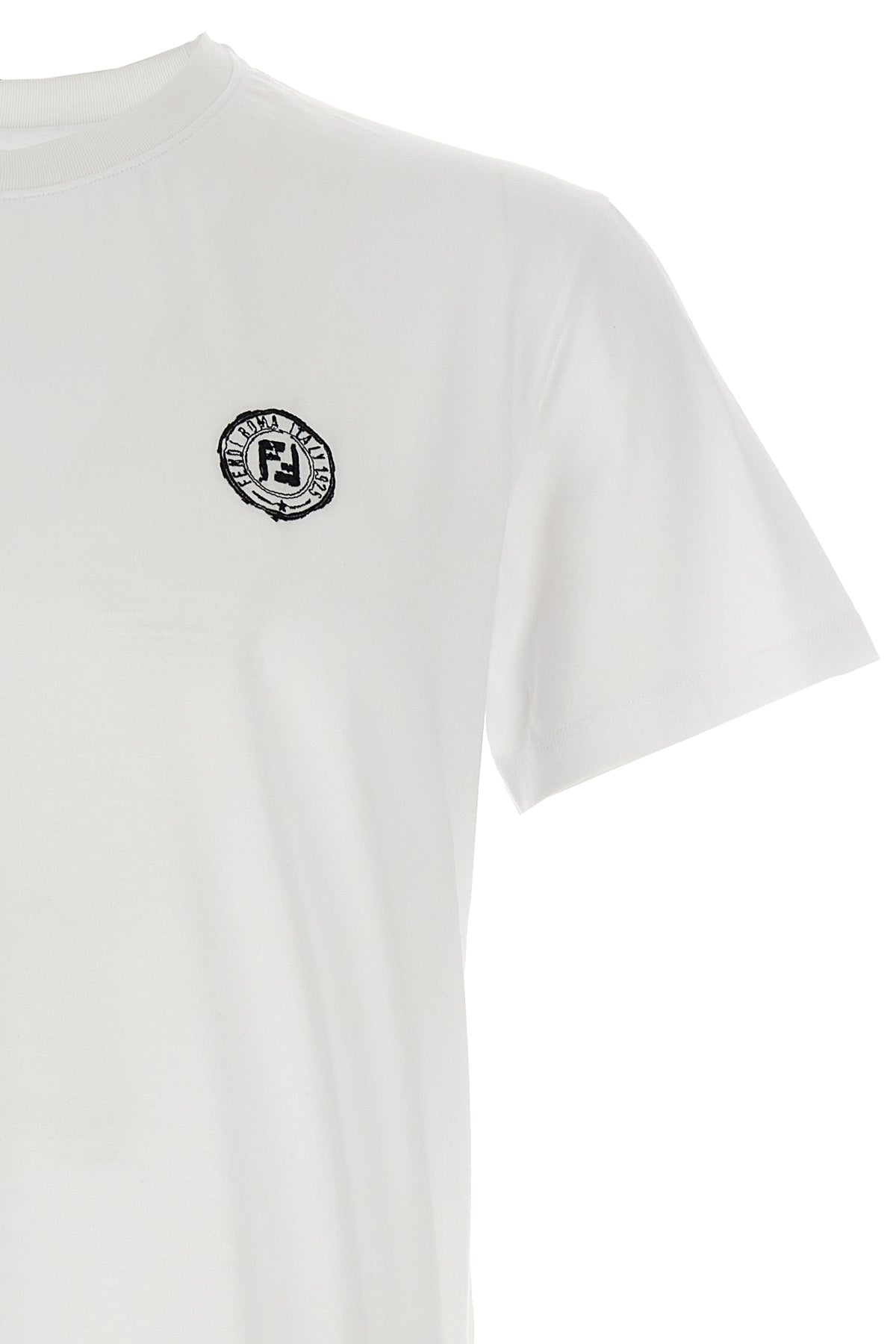 【関税＆送料込み】Fendi Ff Postcards Logo Print Cotton T-S Fendi Ff Postcards Logo T-shirt | italist