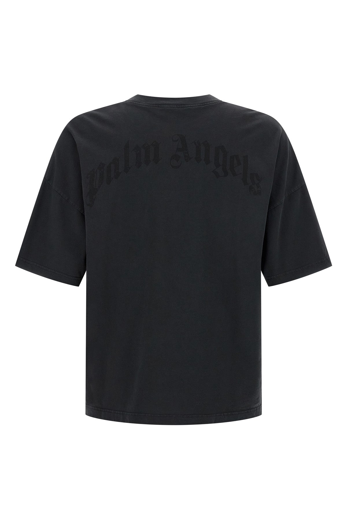 パームエンジェルス 「curved logo」Tシャツ ブラック Palm Angels/パームエンジェルス|'Curved Logo' Tシャツ
