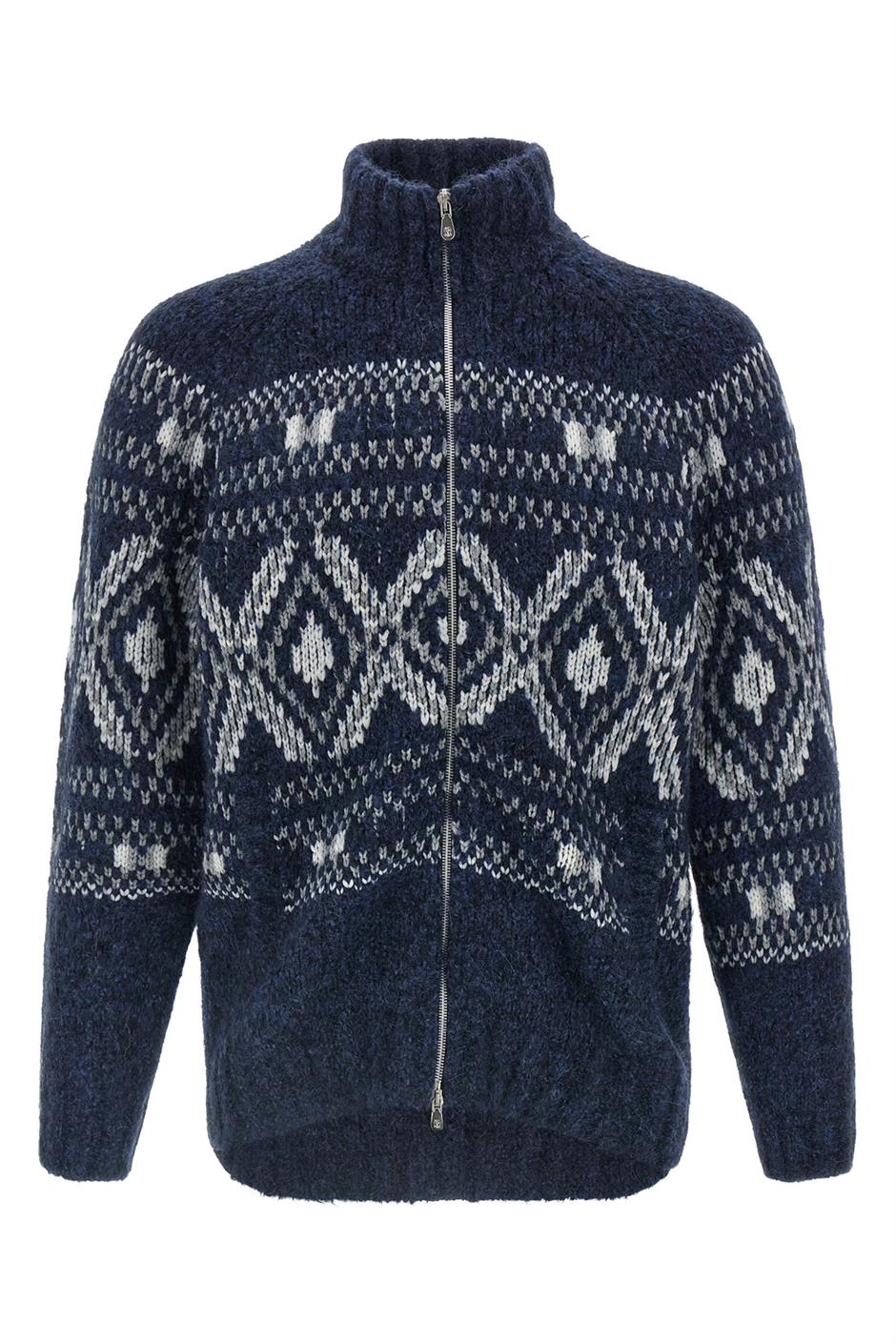 'Geometric Jacquard' カーディガン