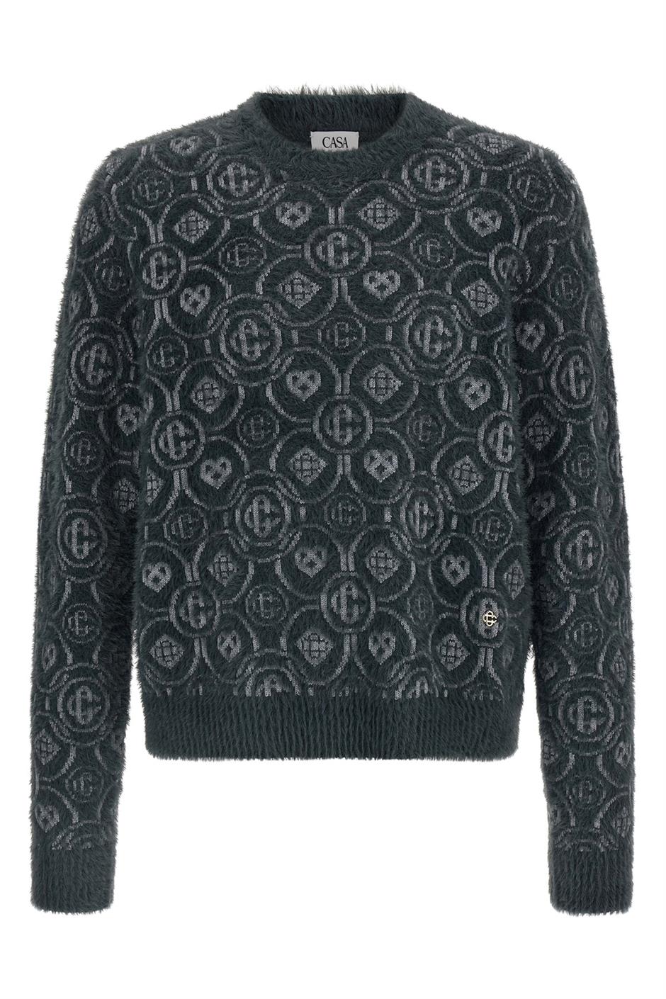 'Fluffy Monogram' セーター