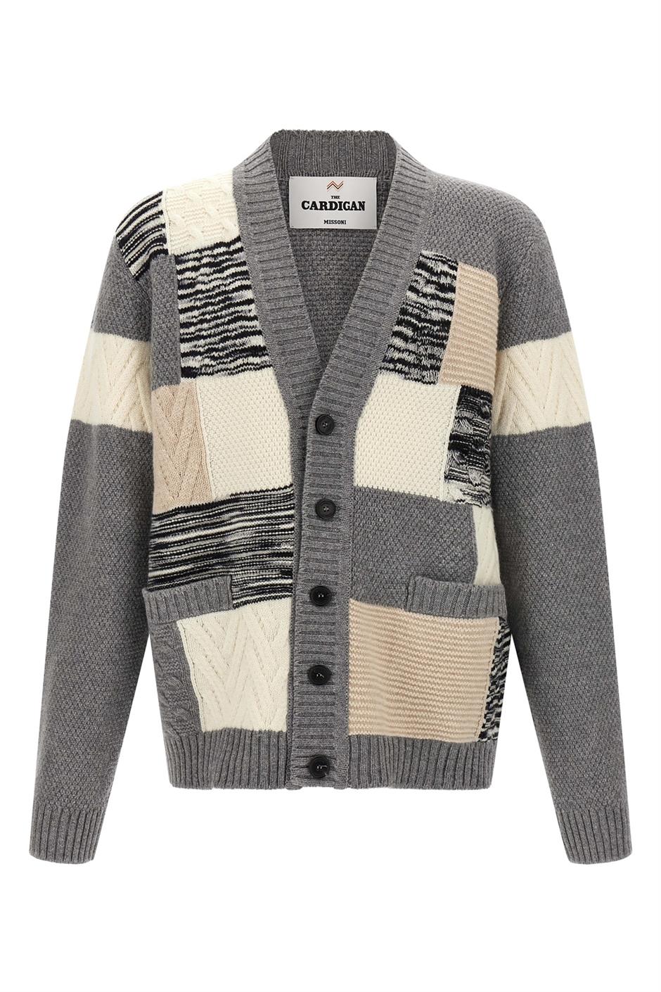 MISSONI ミッソーニ HBT ヘリンボーン ツイード ジャケット 54茶色 Missoni/ミッソーニ｜パッチワーク カーディガン