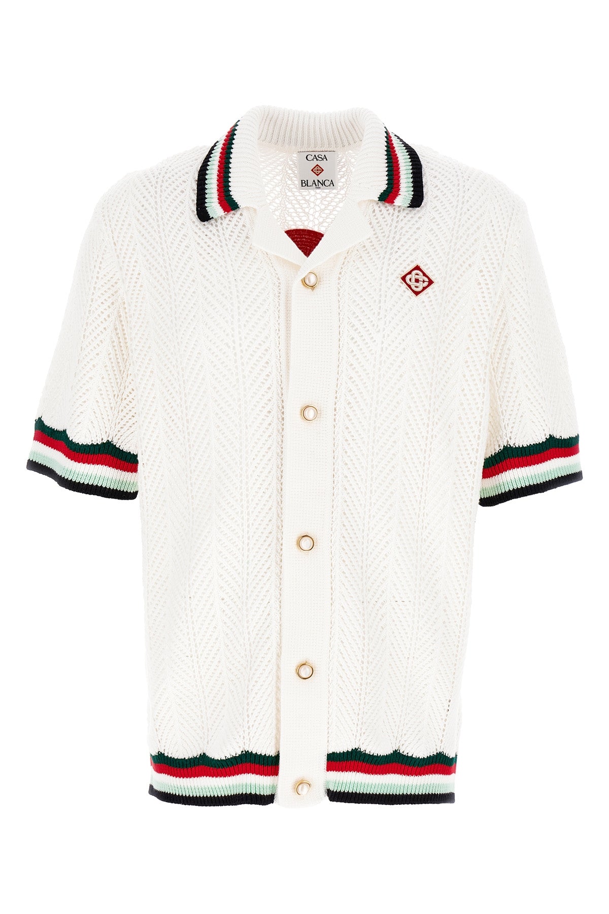 'Sporty Faux Crochet' シャツ
