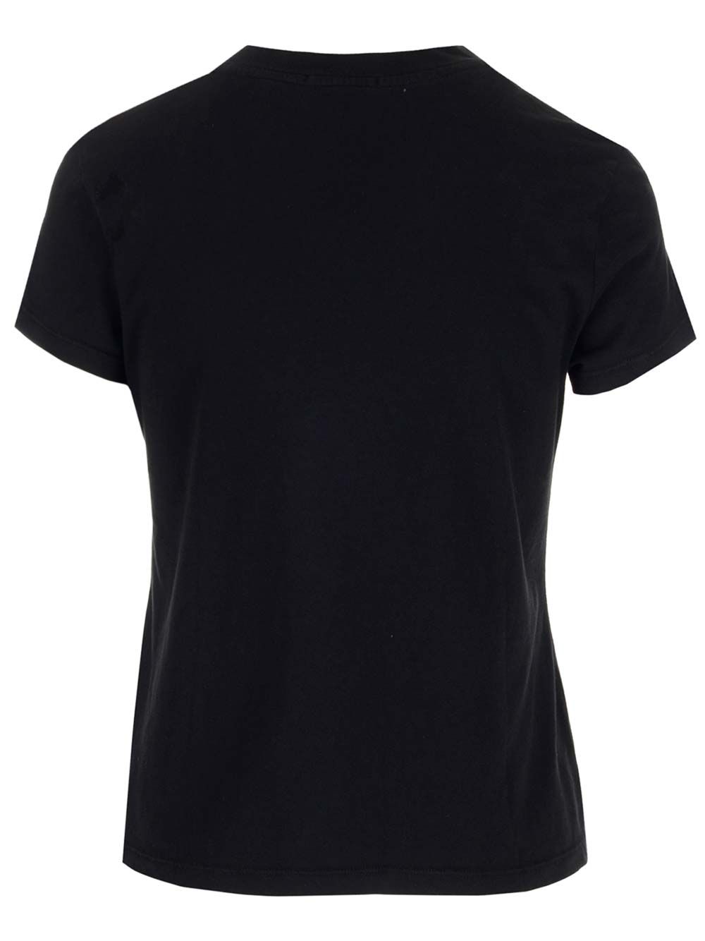 ブラック コットン ショート スリーブ Tシャツ ジェームス