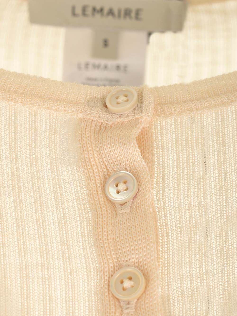 フィット トップ イン ベージュ リブ ジャージ