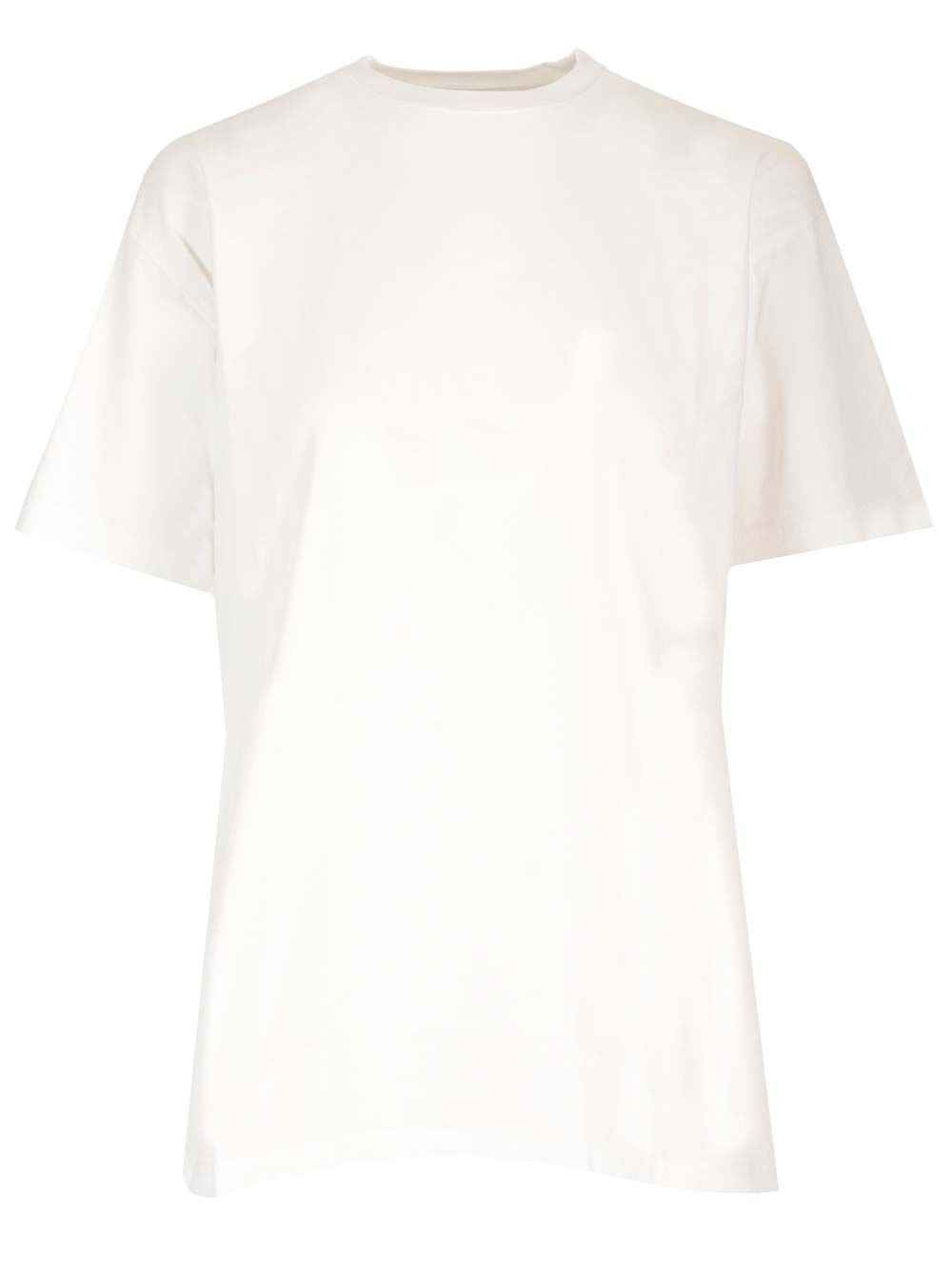ベーシック クルーネック Tシャツ イン ホワイト ジャージ スタンダード