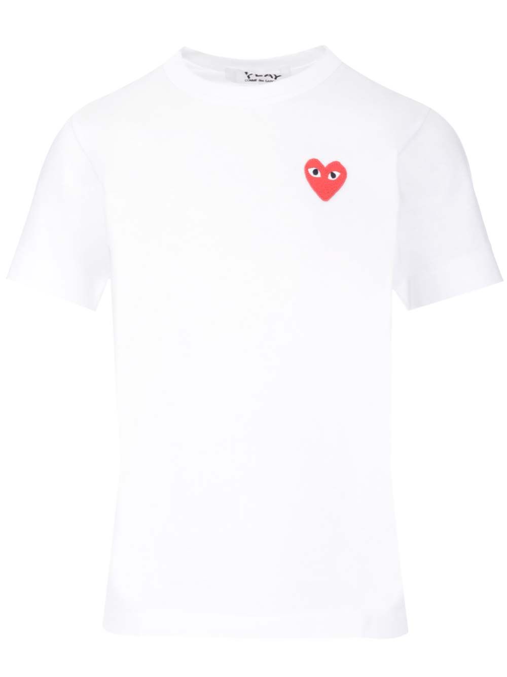 スリム フィット ホワイト Tシャツ コム デ