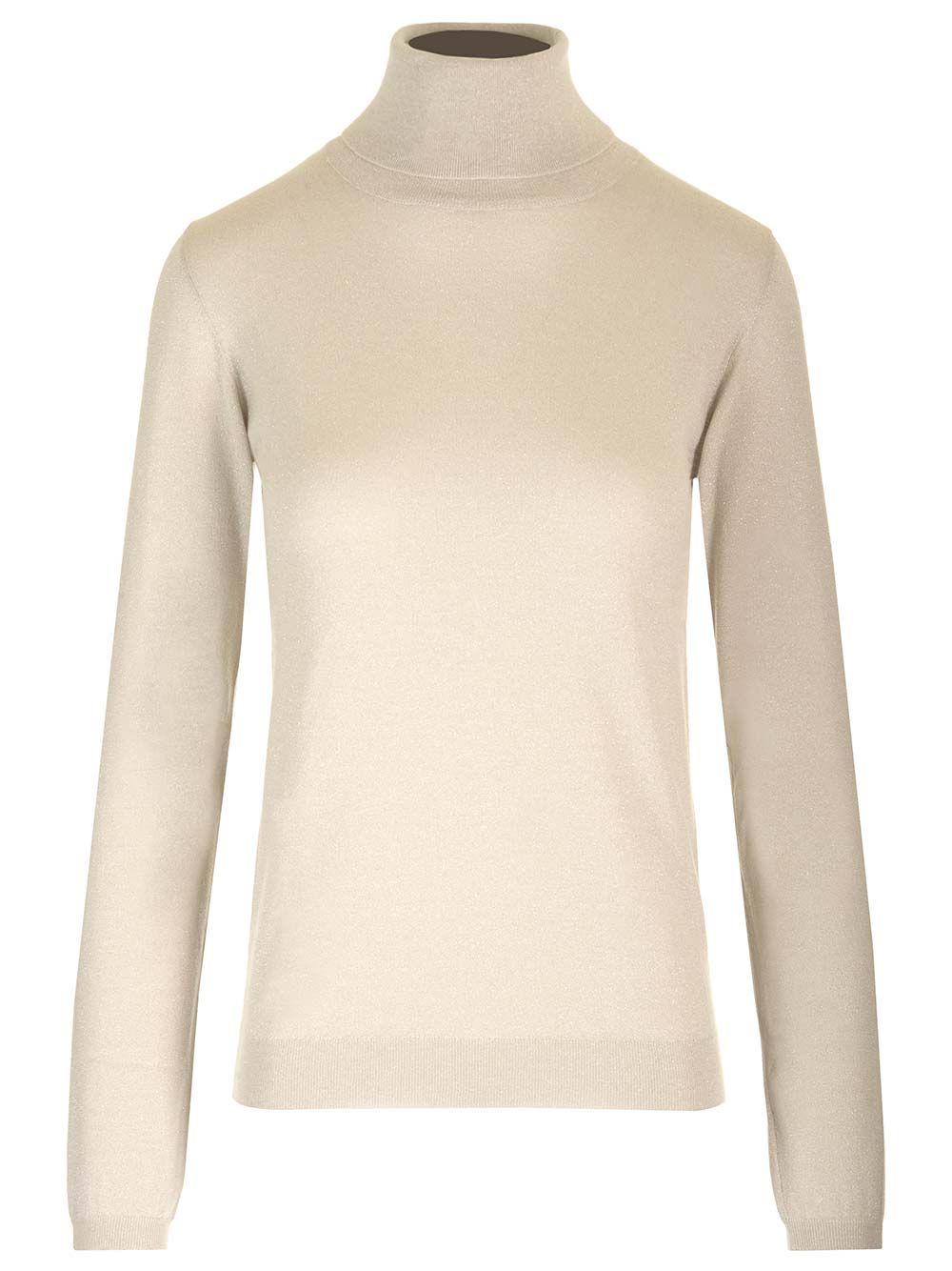 スリム フィット タートルネック イン カシミア アンド シルク ブレンド ブルネロ