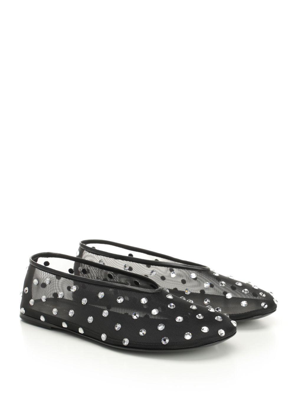 【KHAITE】メッシュクリスタル マーシーバレエフラット KHAITE Marcy crystal-embellished mesh ballet flats | NET-A