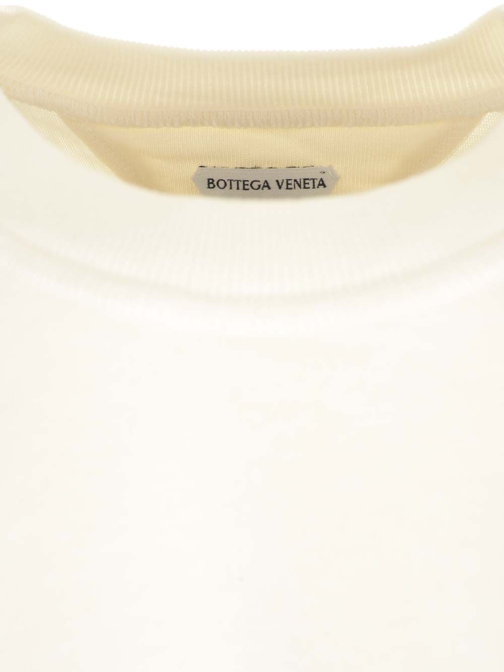 クロップド Tシャツ イン ホワイト ヘビー コットン ジャージ