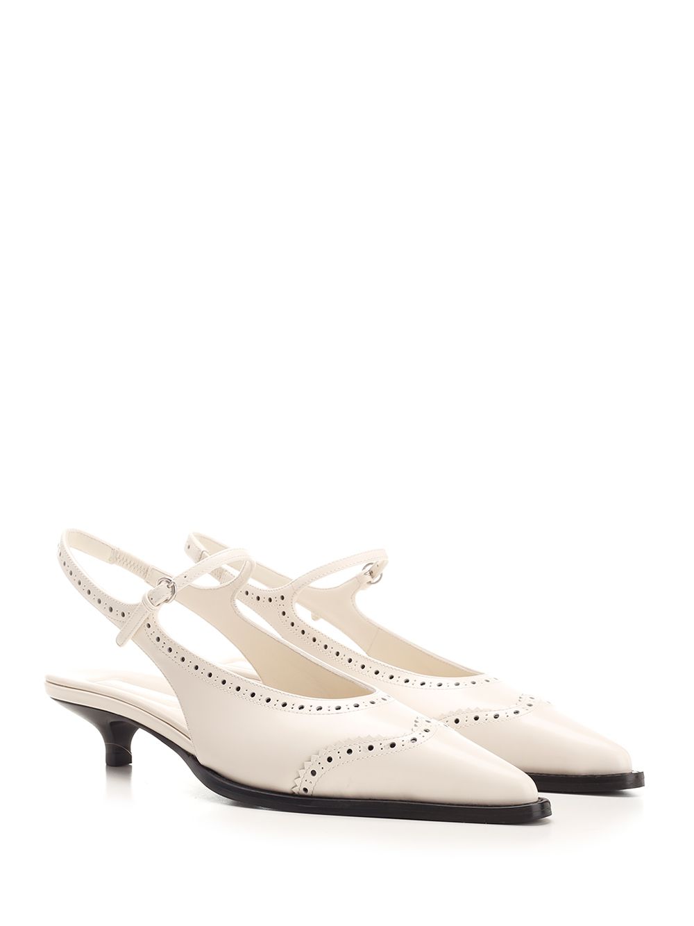スリングバック MIU MIU イン ブラッシュ加工 ウィズ ヒール アンド