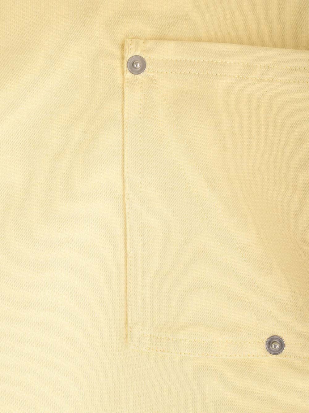 イエロー コットン クロップ Tシャツ ウィズ パッチ