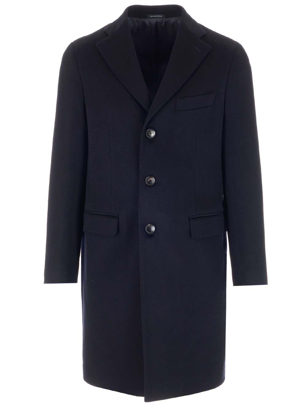 ブルー シングルブレスト コート 1902 イン カシミア