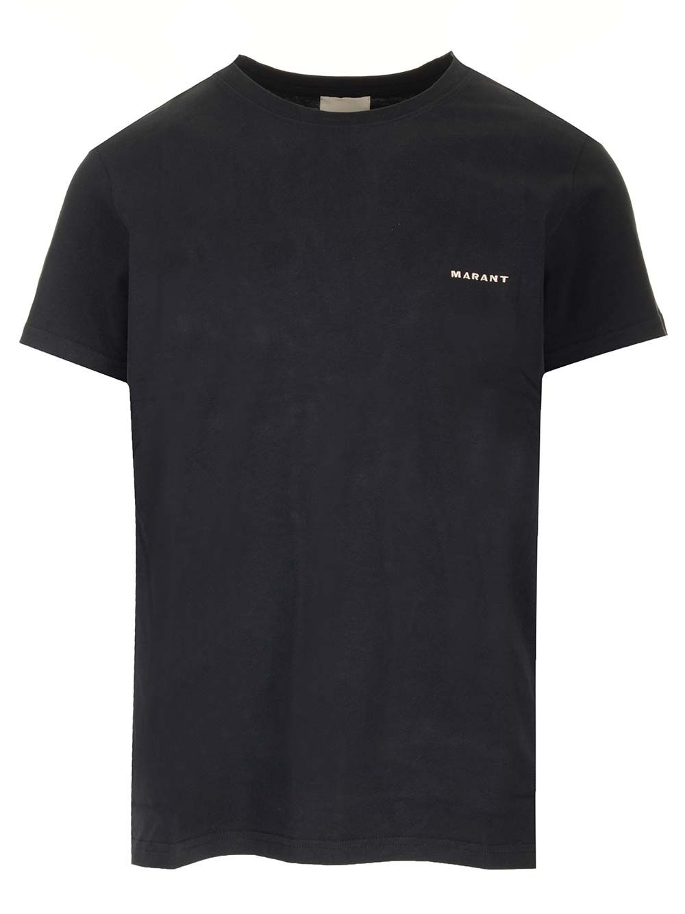 Tシャツ イン ホワイト コットン ウィズ クルー ネック アンド ストレート カット