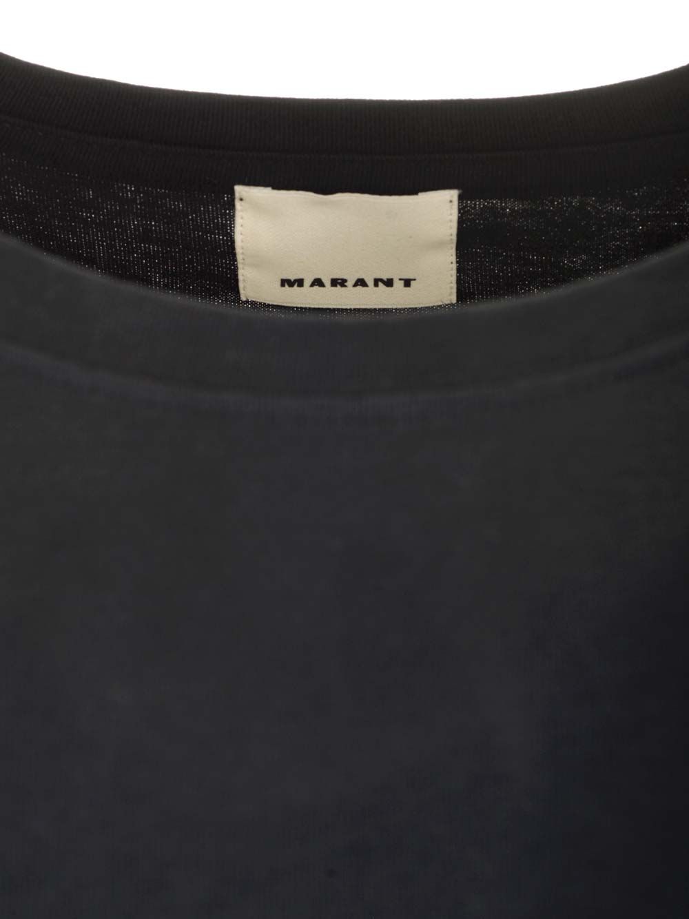 Tシャツ イン ホワイト コットン ウィズ クルー ネック アンド ストレート カット