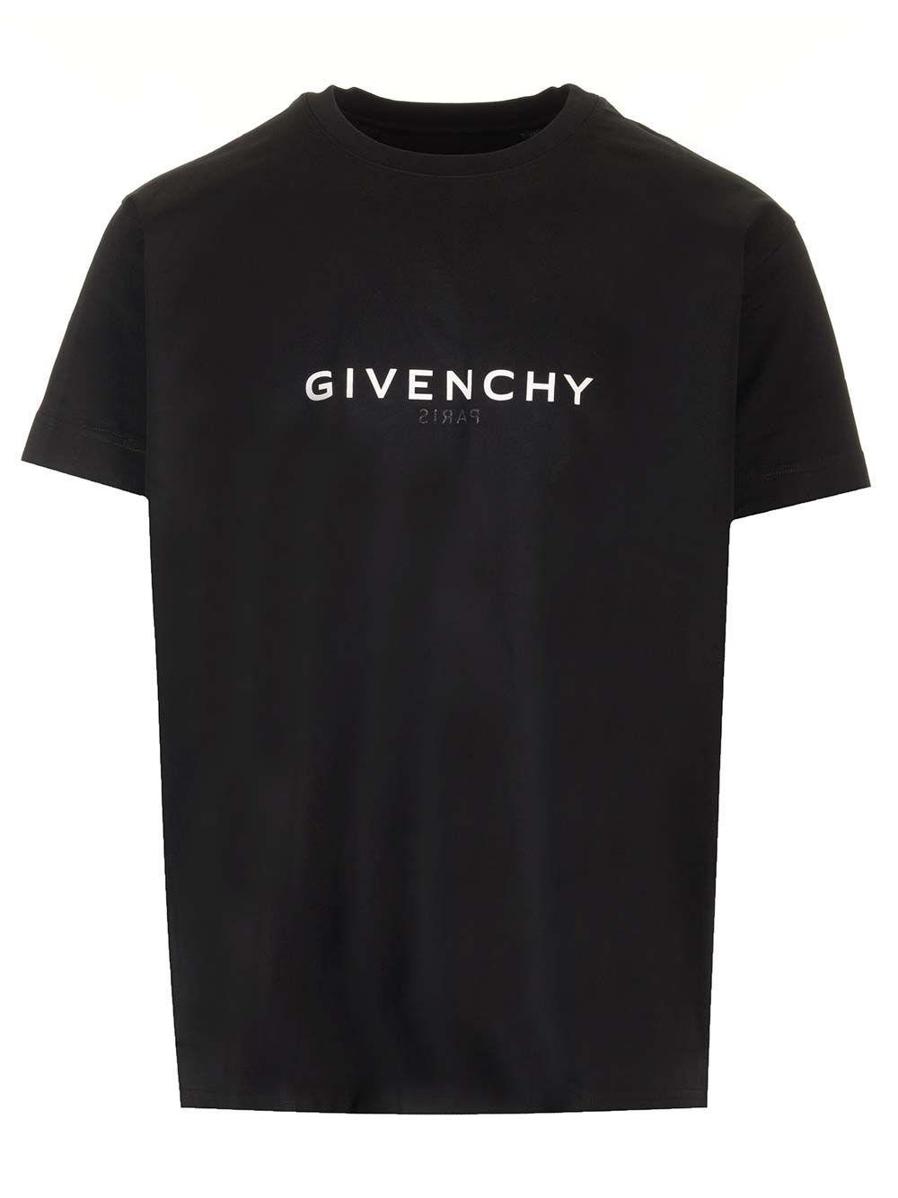 オーバーサイズ ジバンシィ リバース コットン Tシャツ ウィズ ジバンシィ パリ シグネチャー ウィズ エフェクト プリント オン フロント アンド バック アンド スモール ロゴ プリント オン バック ボトムス