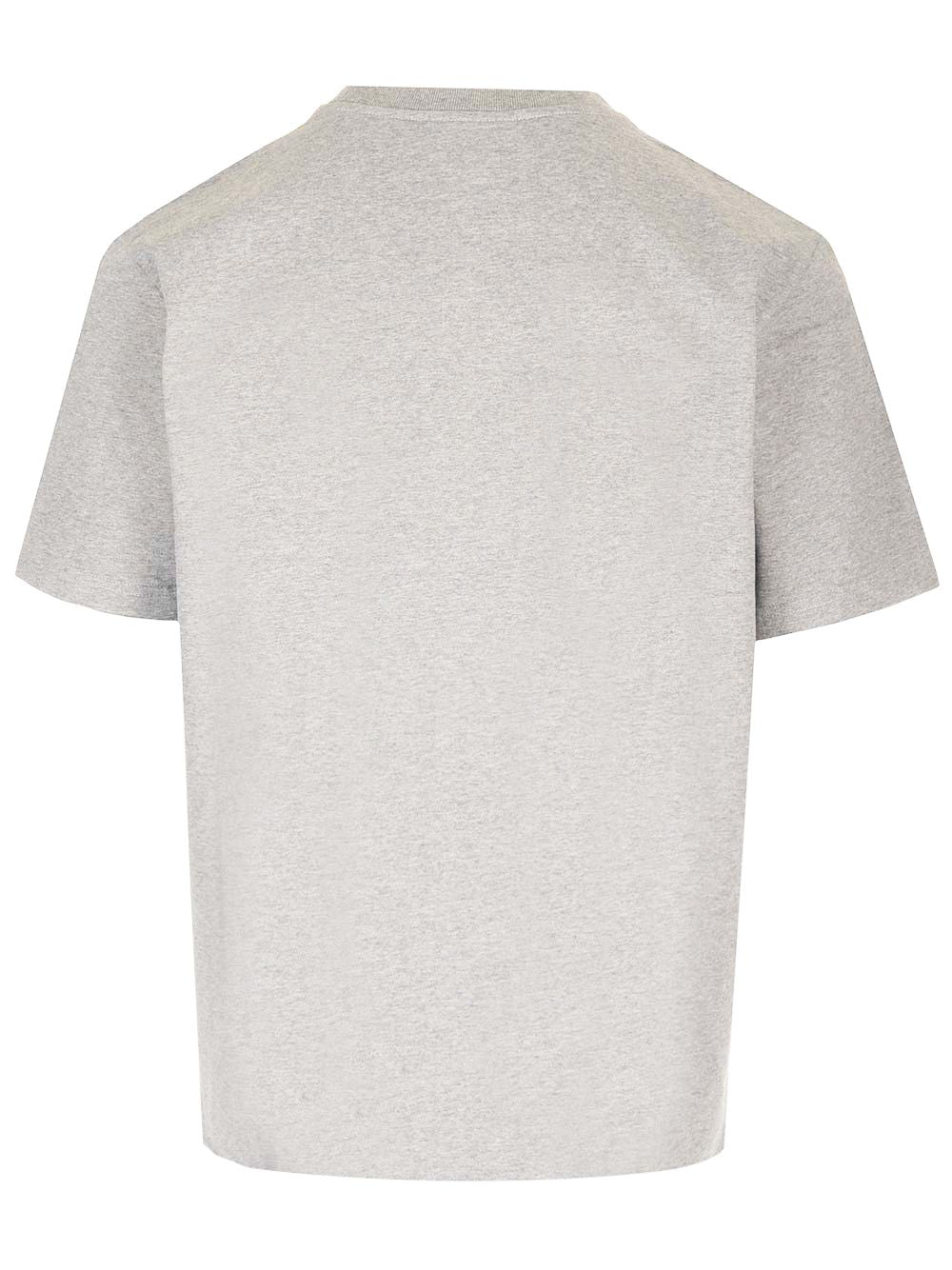 ホワイト クルーネック コットン Tシャツ ウィズ パッチ フォックス メゾン