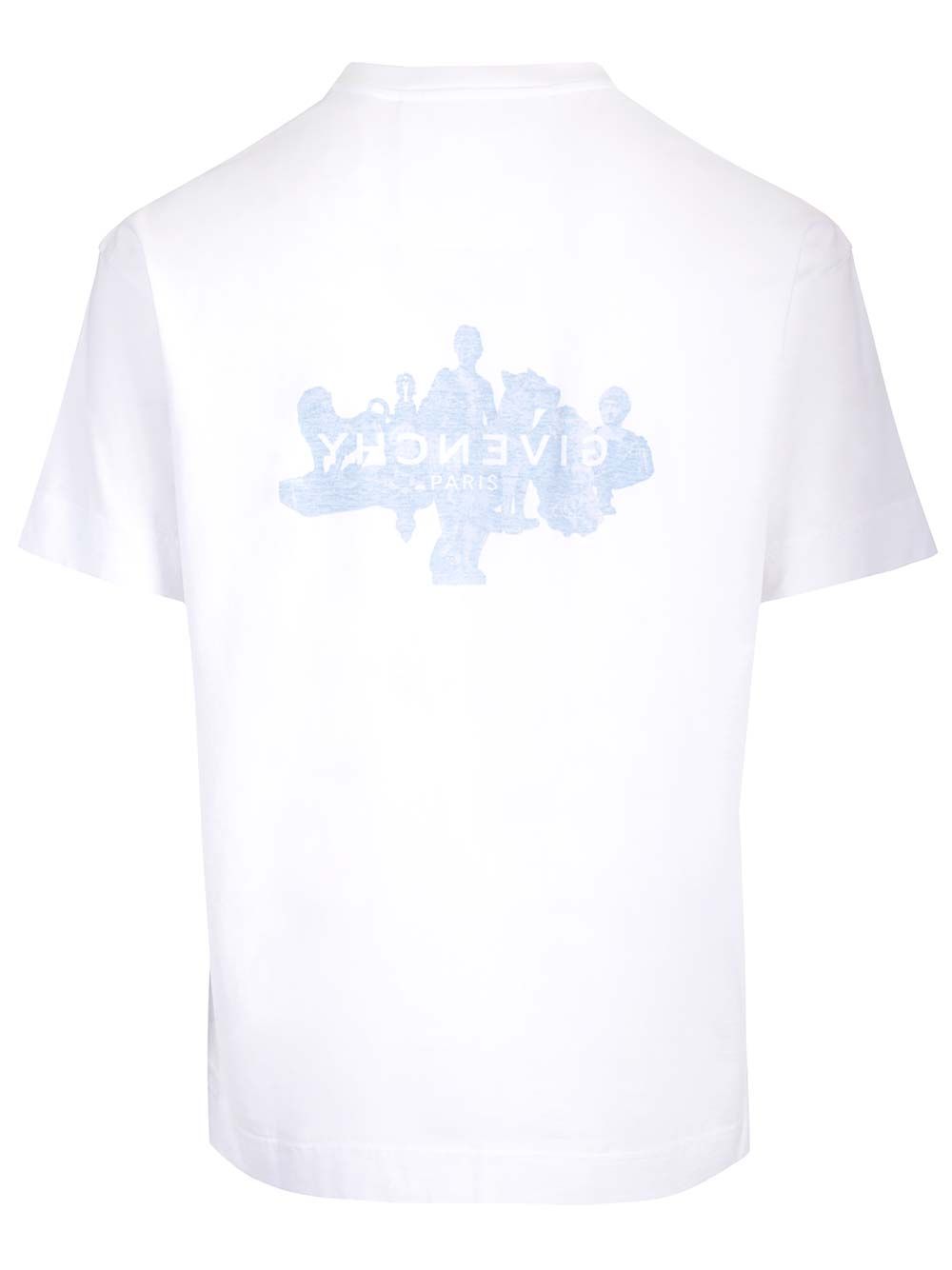 クルーネック コットン Tシャツ ウィズ ジバンシィ ロゴ プリント