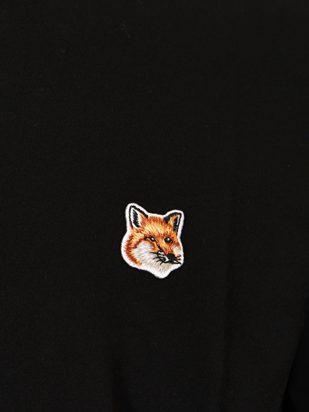 Tシャツ ウィズ フォックス ヘッド パッチ イン ジャージ メゾン クルー ネック ウィズ リブ レギュラー