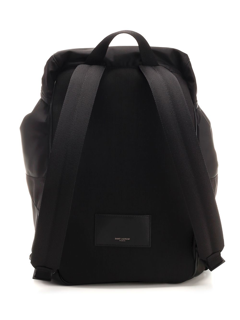 サンローラン 756285FACEO1000 ナイロンレザーリュック SAINT LAURENT backpack in ECONYL® and vegetable-tanned