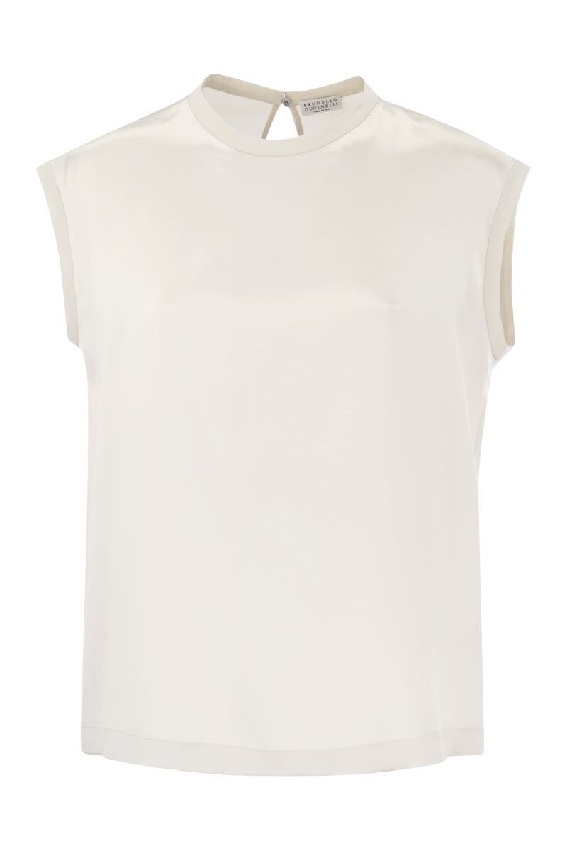 Brunello Cucinelli/ブルネロ クチネリ｜シルク Tシャツ ウィズ