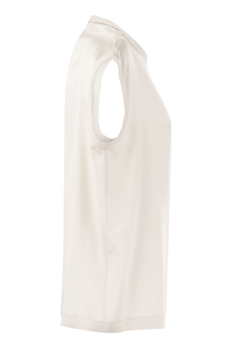Brunello Cucinelli/ブルネロ クチネリ｜シルク Tシャツ ウィズ